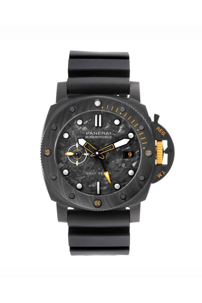 PANERAI SUBMERSIBLE GMT BLACK CARBON FIBER 44MM SUIZO