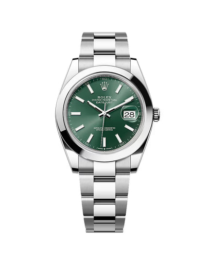 ROLEX DATEJUST PLATEADO - FONDO VERDE
