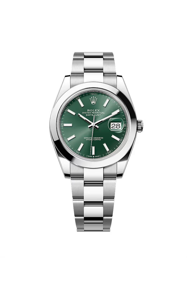 ROLEX DATEJUST PLATEADO - FONDO VERDE