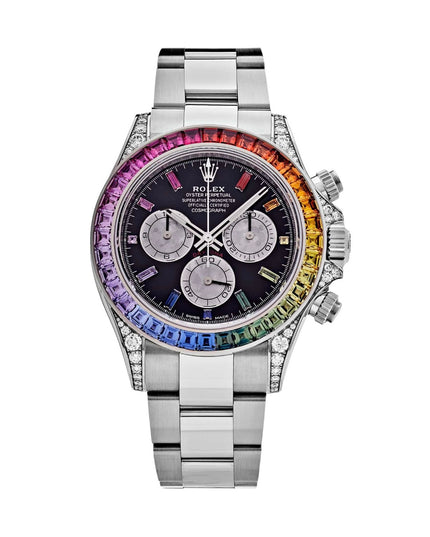 ROLEX DAYTONA RAINBOW PLATEADO