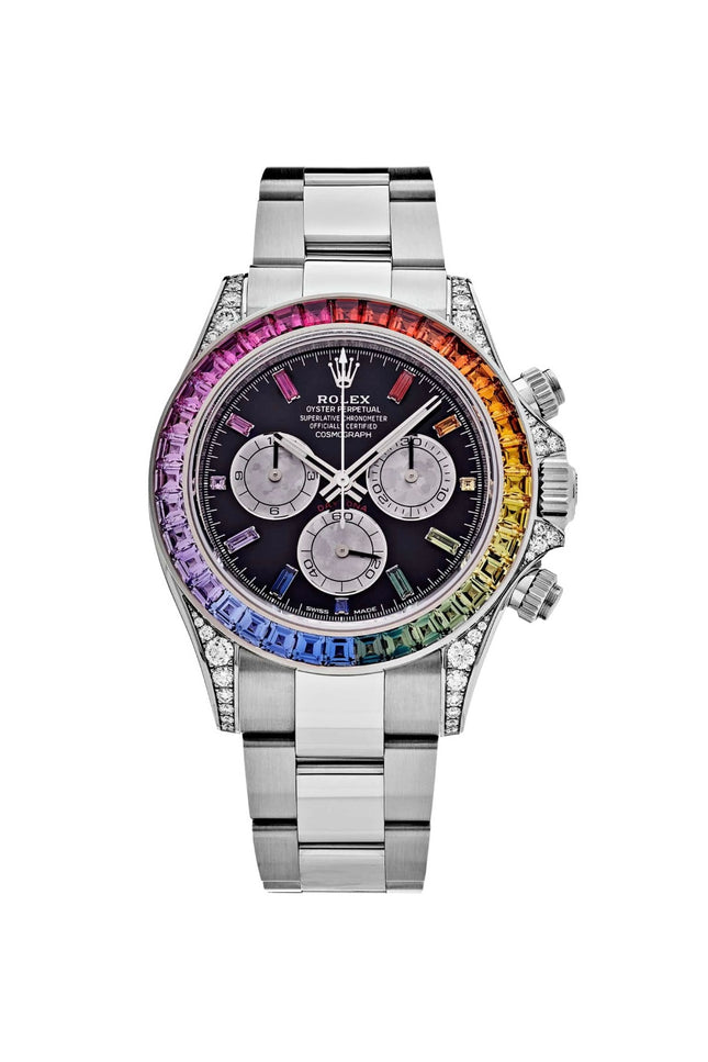 ROLEX DAYTONA RAINBOW PLATEADO