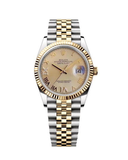 ROLEX DATEJUST DAMA 36MM DORADO SUIZO DIAMANTES
