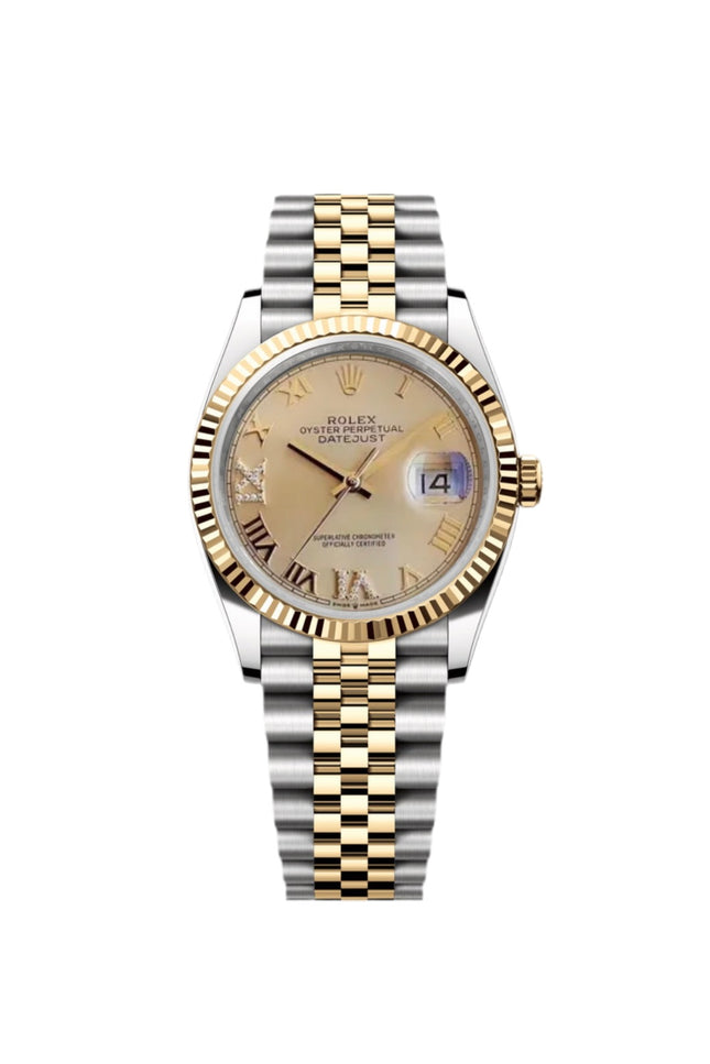 ROLEX DATEJUST DAMA 36MM DORADO SUIZO DIAMANTES