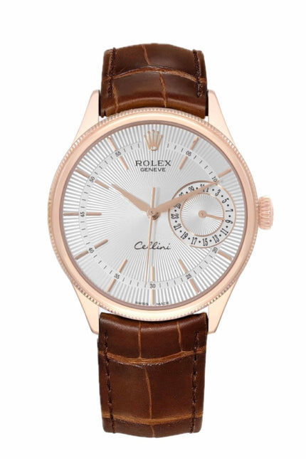 ROLEX CELLINI DATE - ROSEGOLD CAFÉ FONDO BLANCO