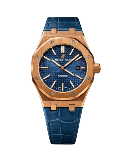 AUDEMARS PIGUET ROYAL OAK PIEL AZUL ROSE GOLD