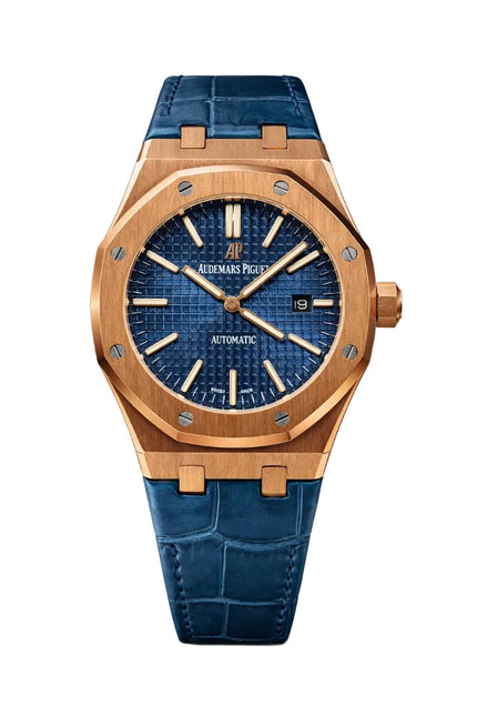AUDEMARS PIGUET ROYAL OAK PIEL AZUL ROSE GOLD