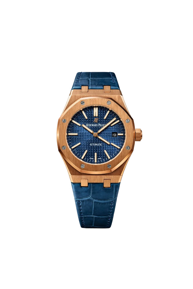 AUDEMARS PIGUET ROYAL OAK PIEL AZUL ROSE GOLD