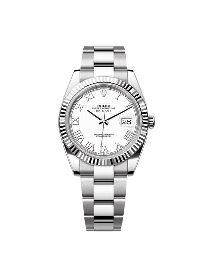 ROLEX DATEJUST PLATEADO - FONDO BLANCO