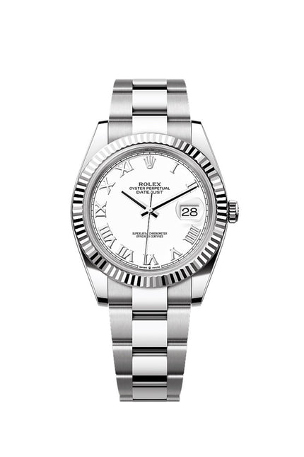 ROLEX DATEJUST PLATEADO - FONDO BLANCO