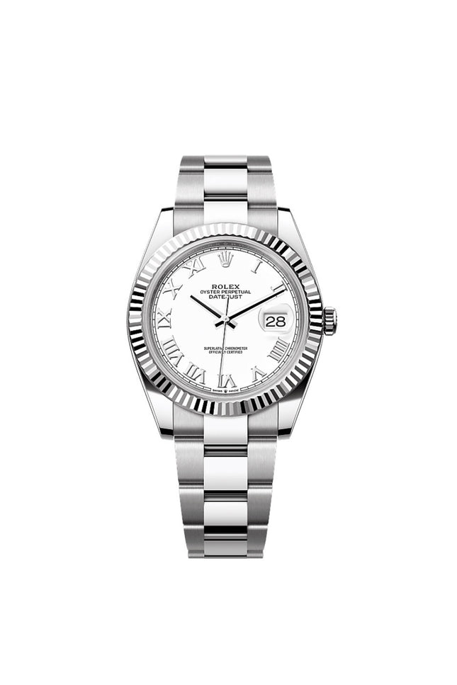 ROLEX DATEJUST PLATEADO - FONDO BLANCO