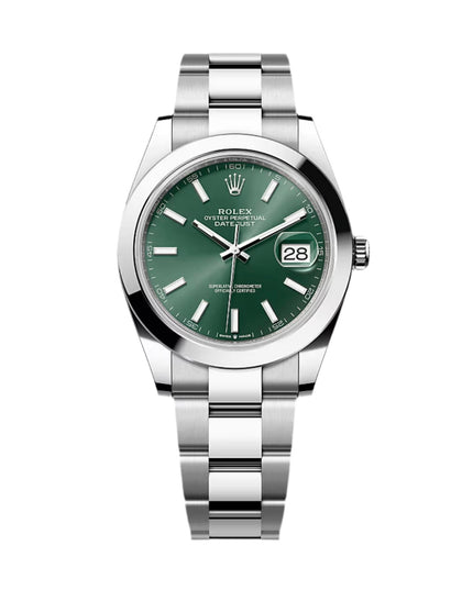 ROLEX DATEJUST 41: ACERO FONDO VERDE