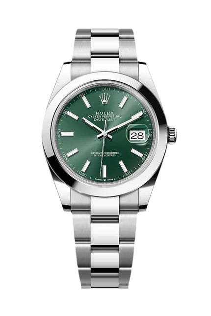 ROLEX DATEJUST 41: ACERO FONDO VERDE