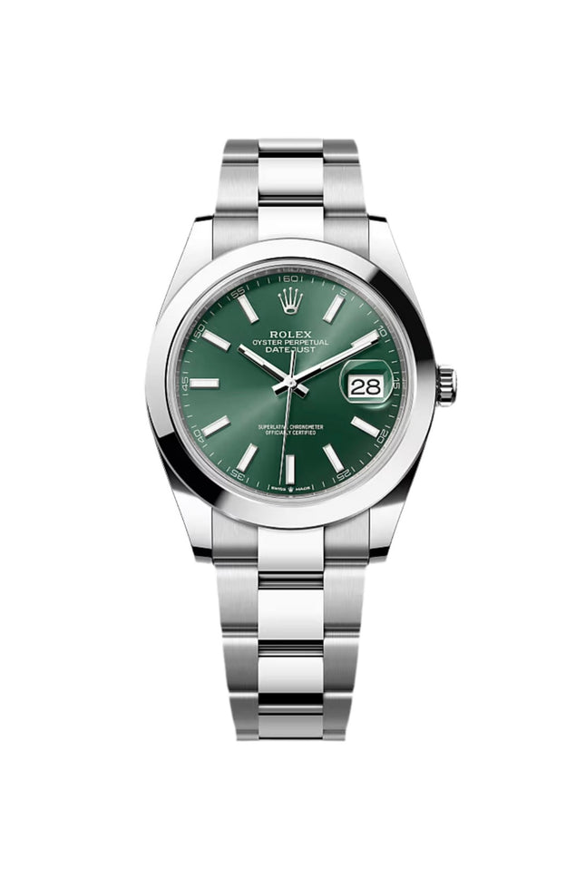 ROLEX DATEJUST 41: ACERO FONDO VERDE