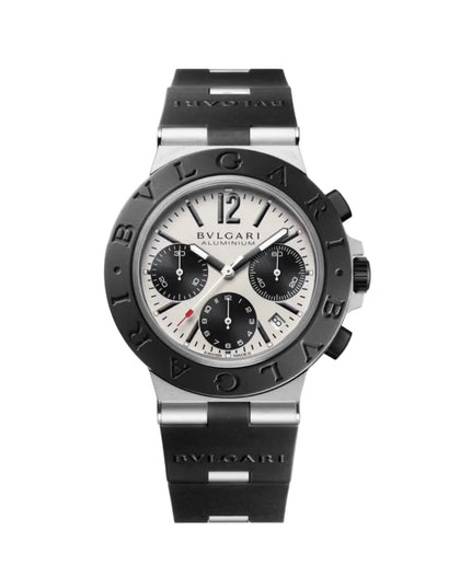 BVLGARI ALUMINIUM CRONÓGRAFO FONDO BLANCO