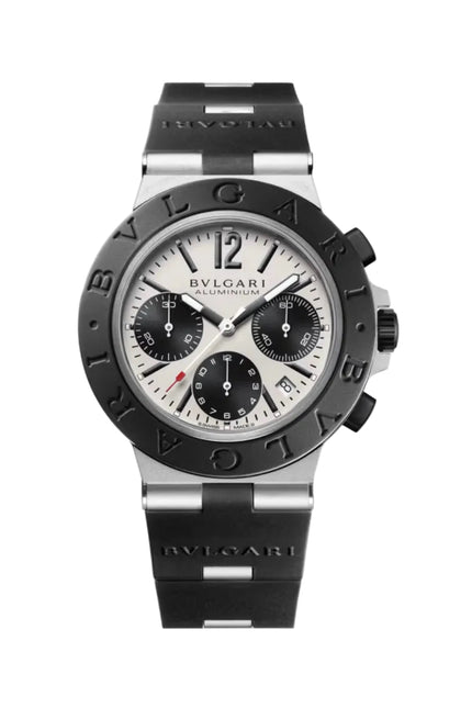 BVLGARI ALUMINIUM CRONÓGRAFO FONDO BLANCO