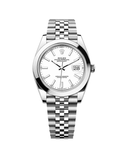 ROLEX DATEJUST PLATEADO - FONDO BLANCO
