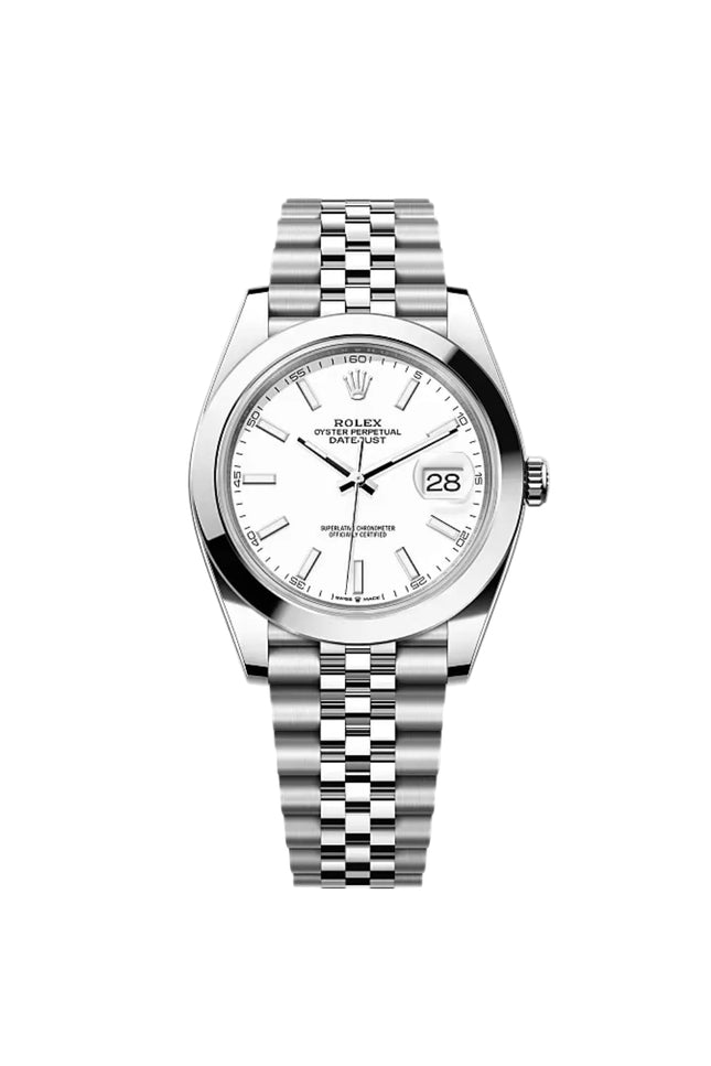 ROLEX DATEJUST PLATEADO - FONDO BLANCO