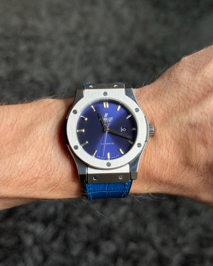 HUBLOT CLASSIC TITANIUM FUSION BLUE DIAL