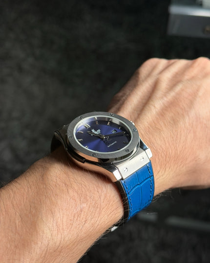 HUBLOT CLASSIC TITANIUM FUSION BLUE DIAL