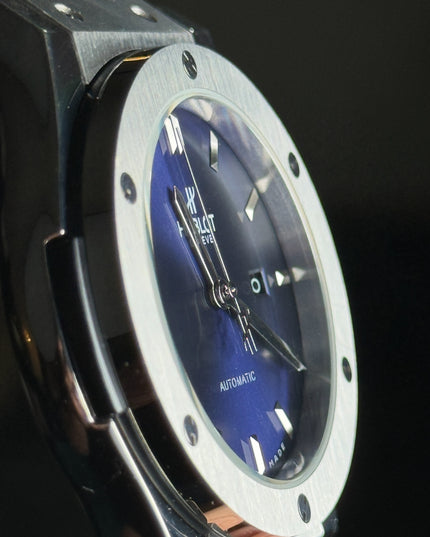 HUBLOT CLASSIC TITANIUM FUSION BLUE DIAL