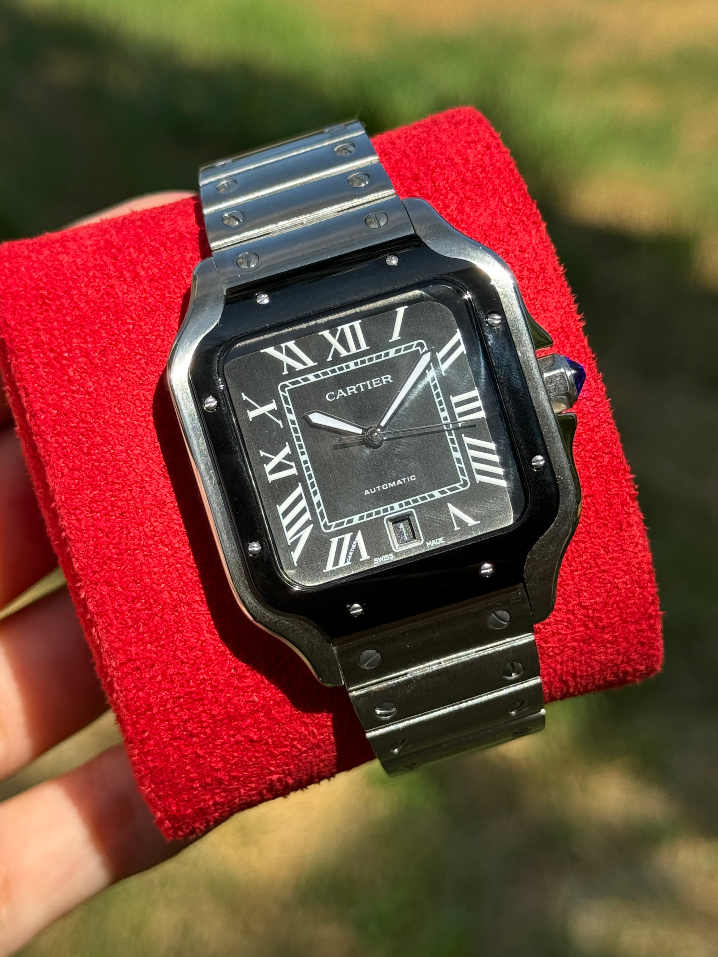 CARTIER SANTOS FONDO NEGRO – Avanza-Reloj