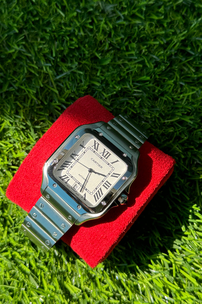 CARTIER SANTOS 40 mm FONDO BLANCO