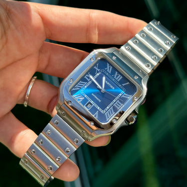 CARTIER SANTOS FONDO AZUL