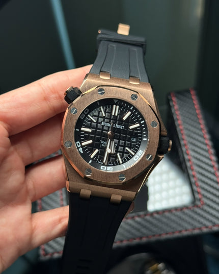 AUDEMARS PIGUET ROYAL OAK ORO ROSA NEGRO CAUCHO