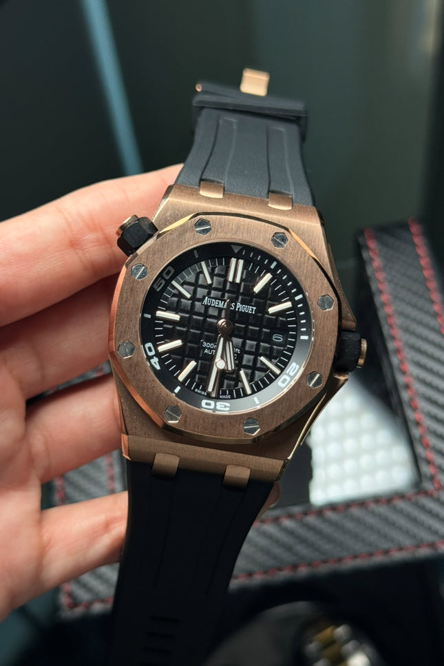 AUDEMARS PIGUET ROYAL OAK ORO ROSA NEGRO CAUCHO