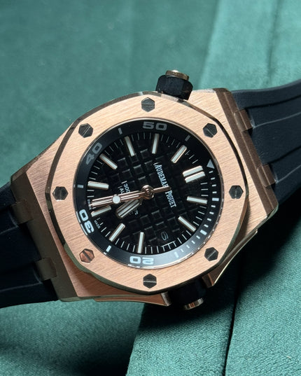 AUDEMARS PIGUET ROYAL OAK ORO ROSA NEGRO CAUCHO