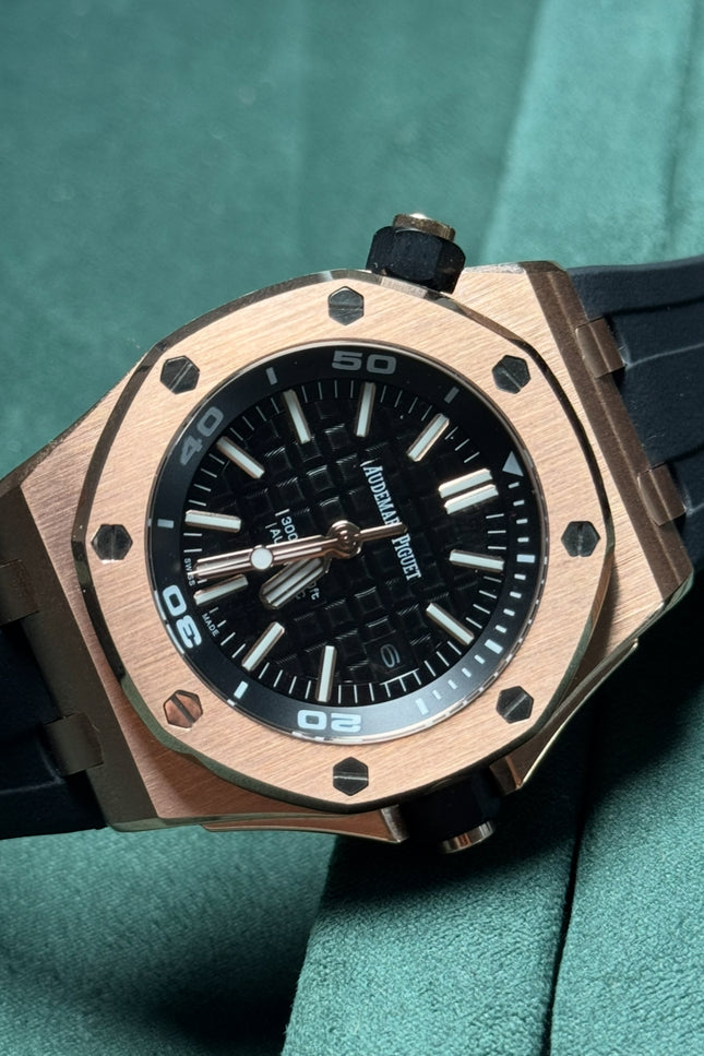 AUDEMARS PIGUET ROYAL OAK ORO ROSA NEGRO CAUCHO