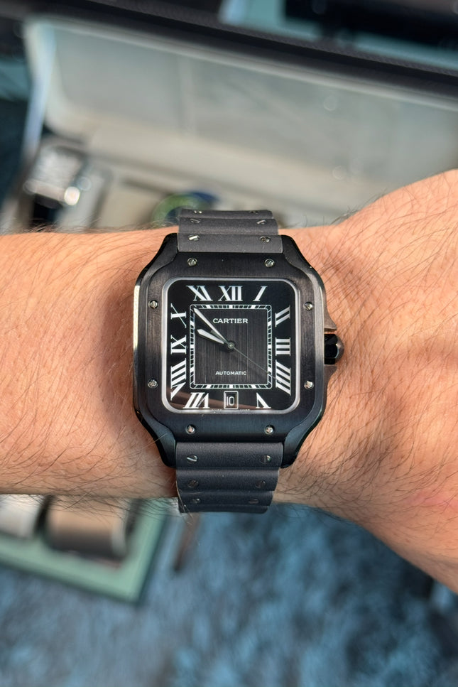 CARTIER SANTOS BLACK SUIZO FLEX