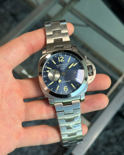 PANERAI LUMINOR GMT AUTOMATIC- PLATA FONDO AZUL