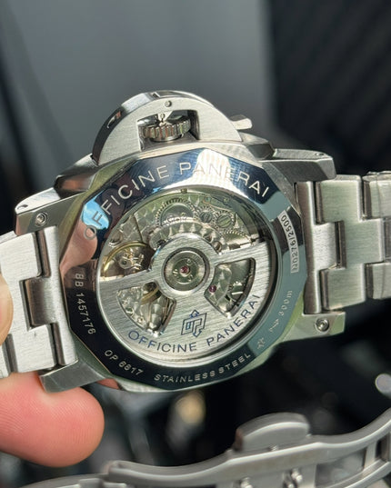 PANERAI LUMINOR GMT AUTOMATIC- PLATA FONDO AZUL